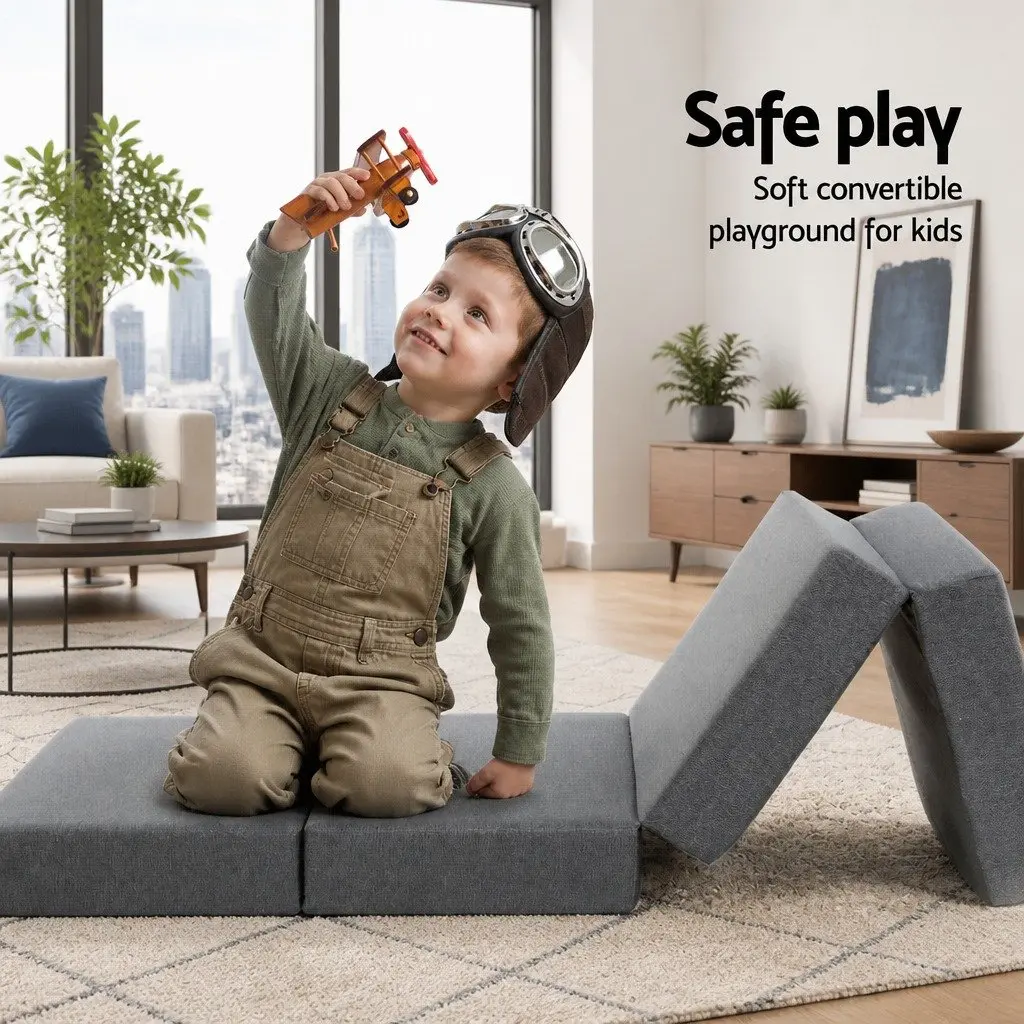 Grey Foldable Mattress for Guests and Small Spaces