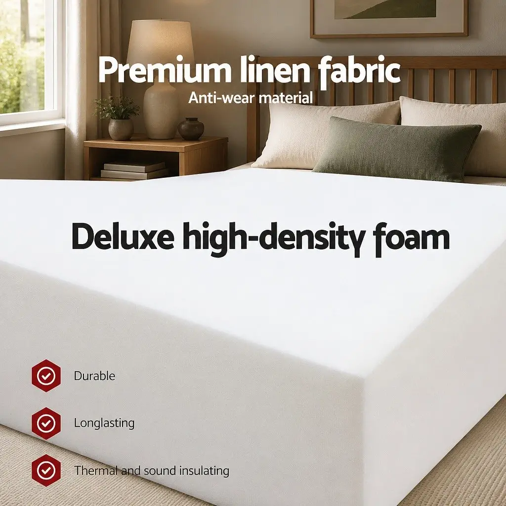 Single Mattress Foam Folding Blue Tri-Fold Bed Chair Sofa