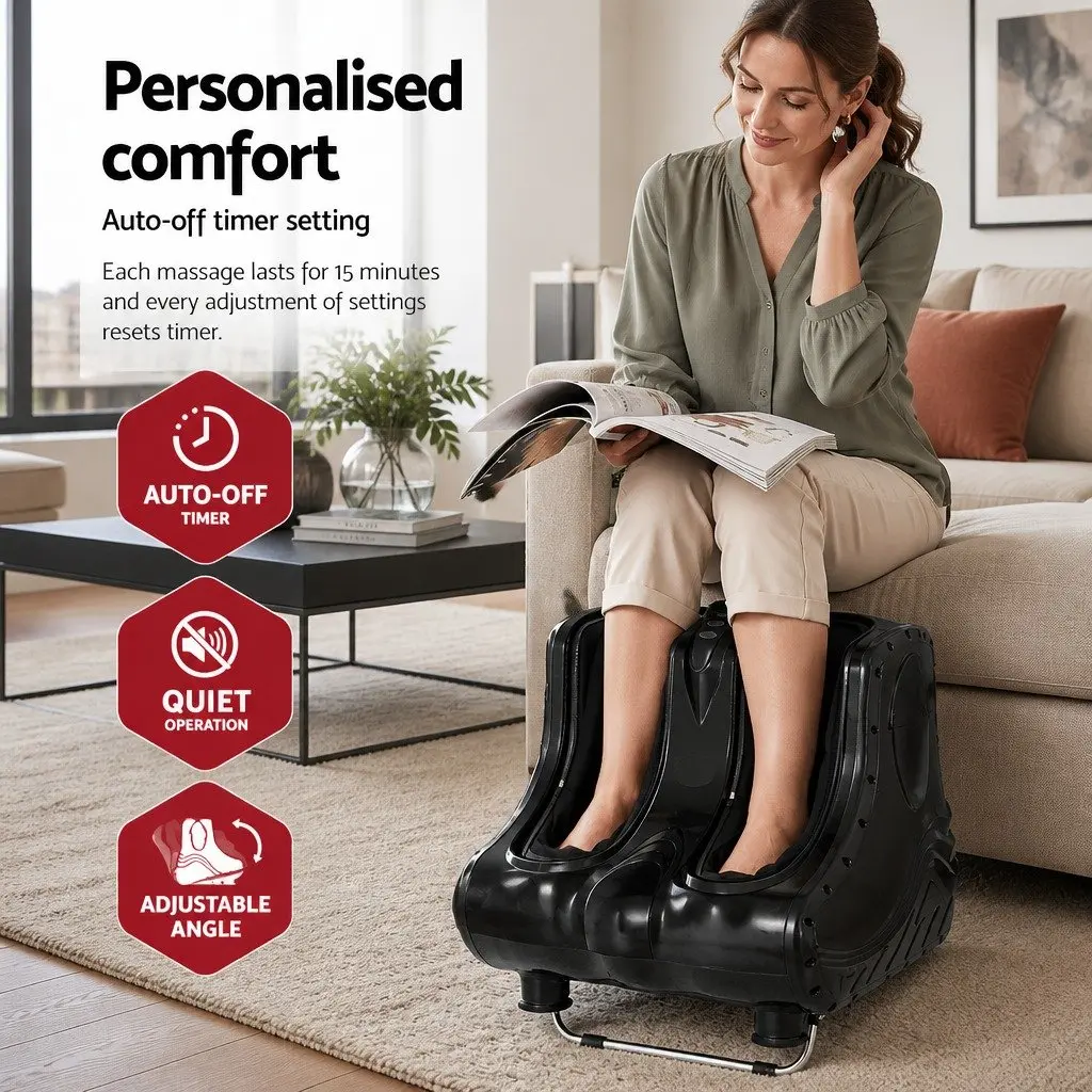 Foot Massager Electric Shiatsu Kneading Ankle Calf Leg Roller Massage Chair