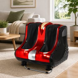 Practical Foot Massager for Home Use - Electric Shiatsu - Red