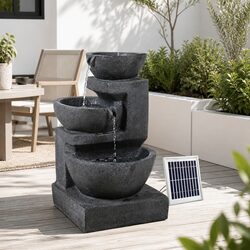 Practical 3-Tier Solar Fountain for Gardens and Patios