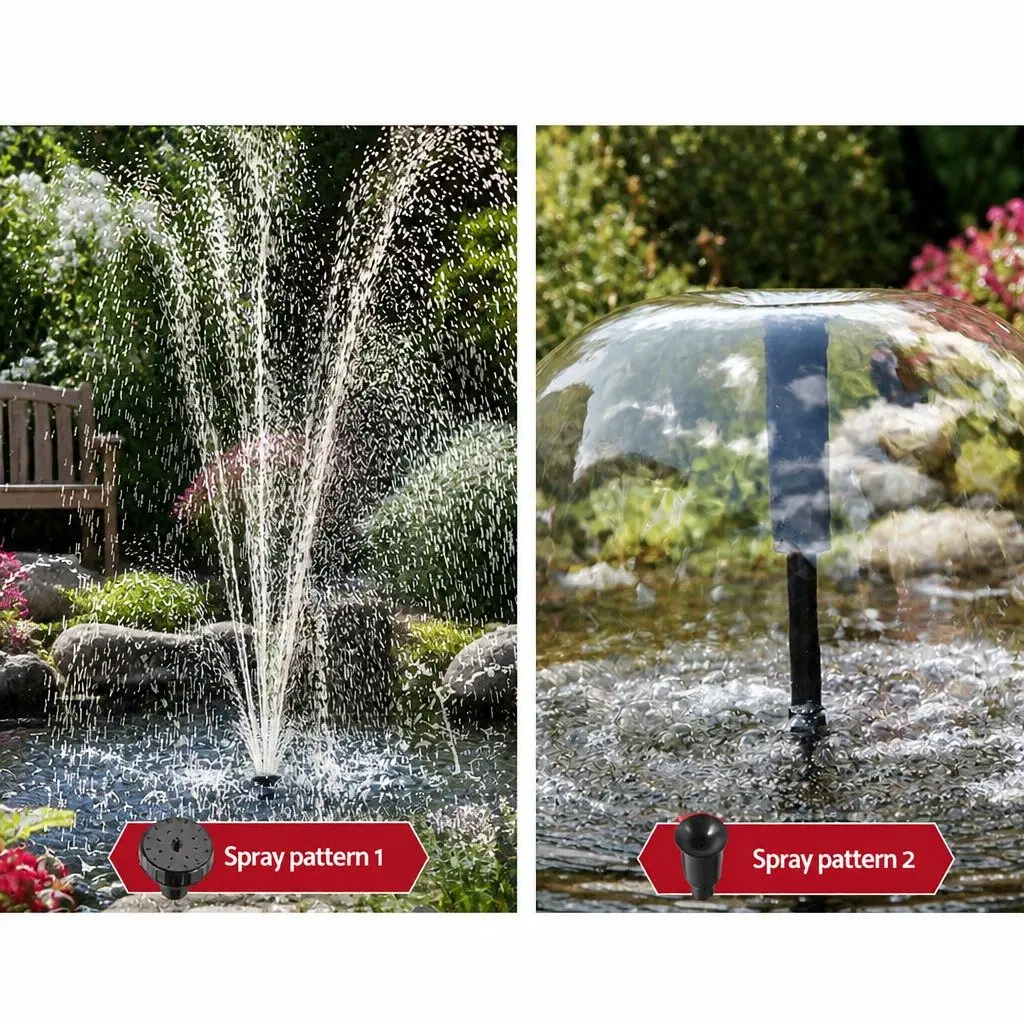 Solar Pond Pump with Filter Box Water Fountain Garden Feature 4.6FT Lift