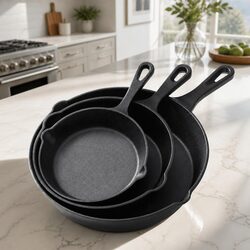 Ideal for Everyday Cooking: 3-Piece Frying Pan Set