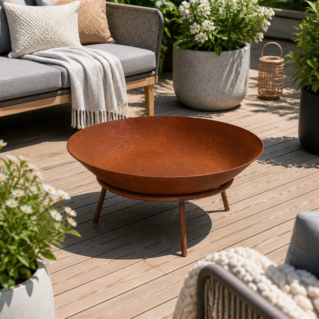 56cm Fire Pit for Home and Camping Use