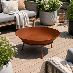 Practical 56cm Fire Pit for Home and Camping Use