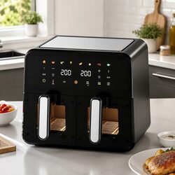 Practical 12L Dual Basket Air Fryer for Everyday Cooking