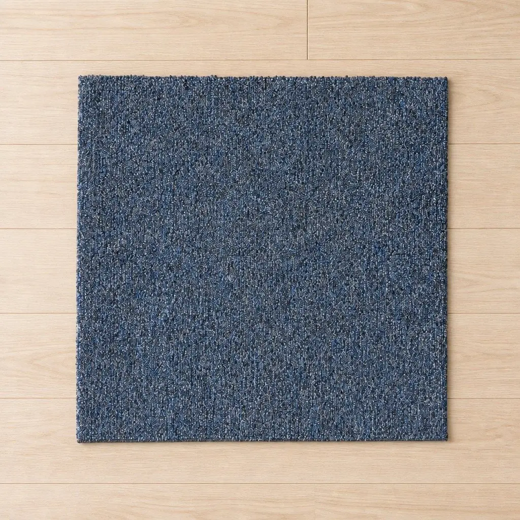 Carpet Tiles Heavy Duty 50cm x 50cm Blue Self-Adhesive 20 Piece