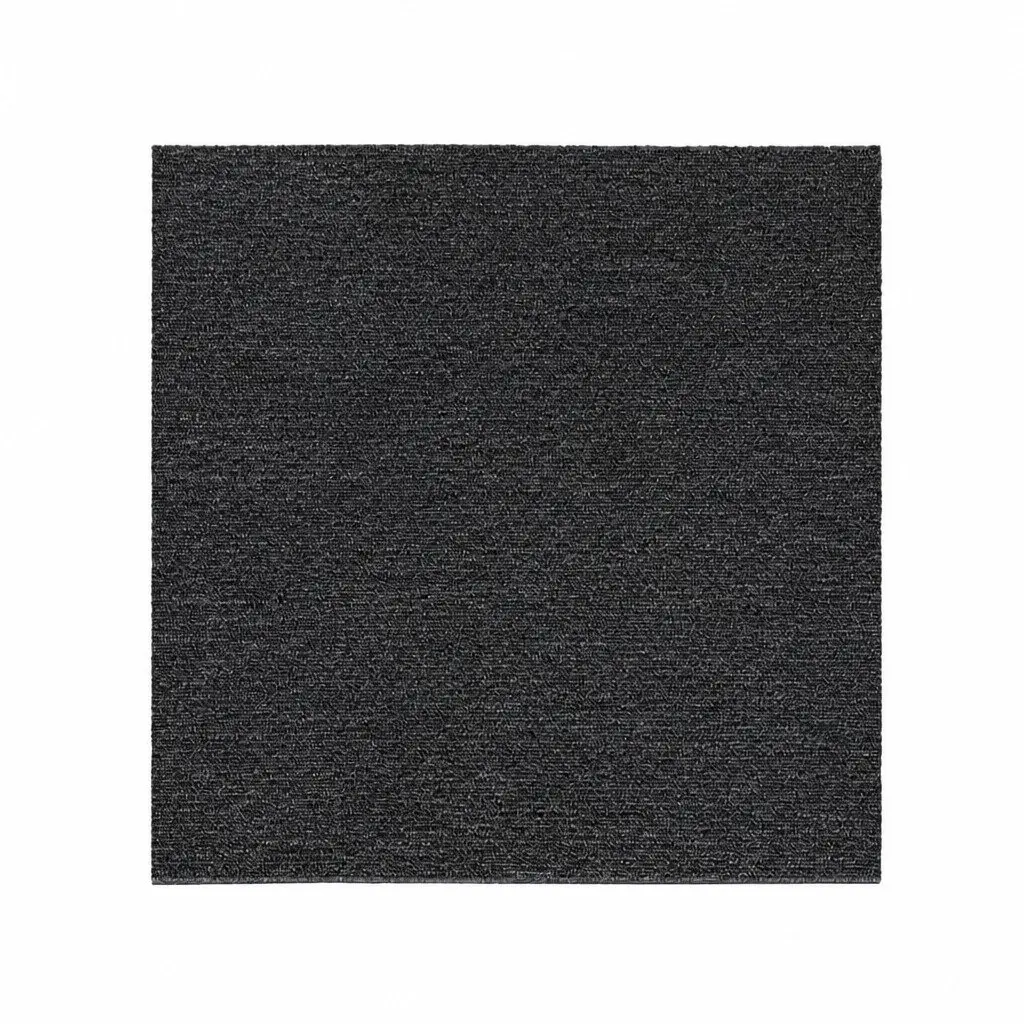 Carpet Tiles Heavy Duty Non-Slip 50cm x 50cm Dark Grey Polypropylene Fibre for Office Commercial Flooring