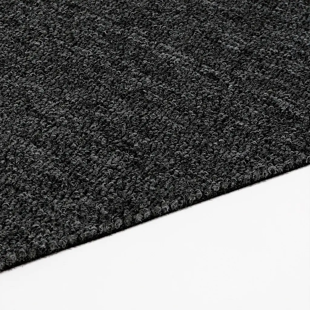 Carpet Tiles Heavy Duty Non-Slip 50cm x 50cm Dark Grey Polypropylene Fibre for Office Commercial Flooring