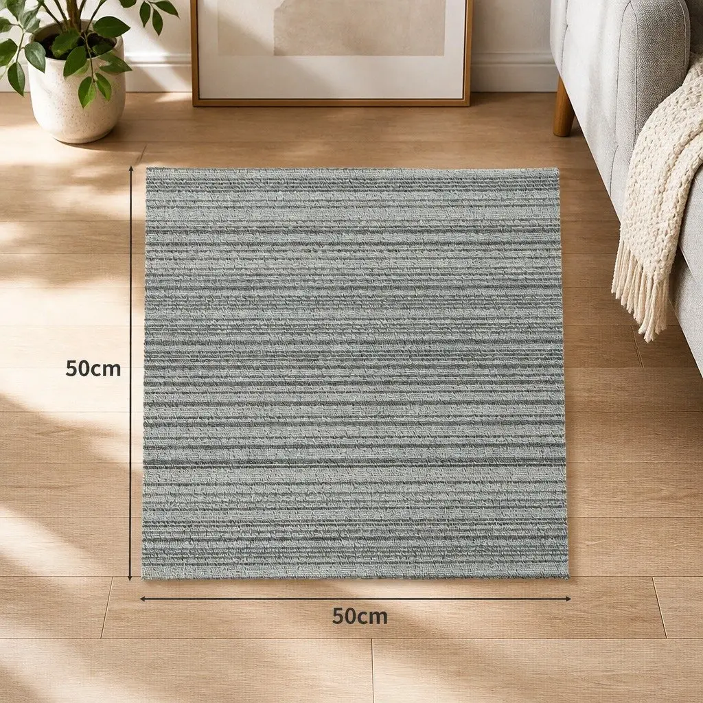 Carpet Tiles Commercial Grade 50x50cm 20 Tiles Black Blue Grey