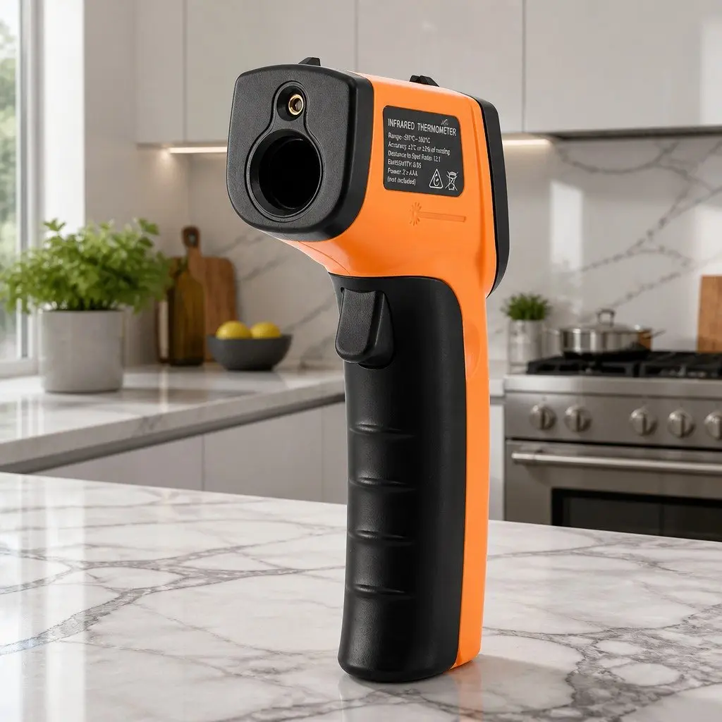Digital Infrared Thermometer Cooking BBQ Smoker Pizza Temperature Gun Orange