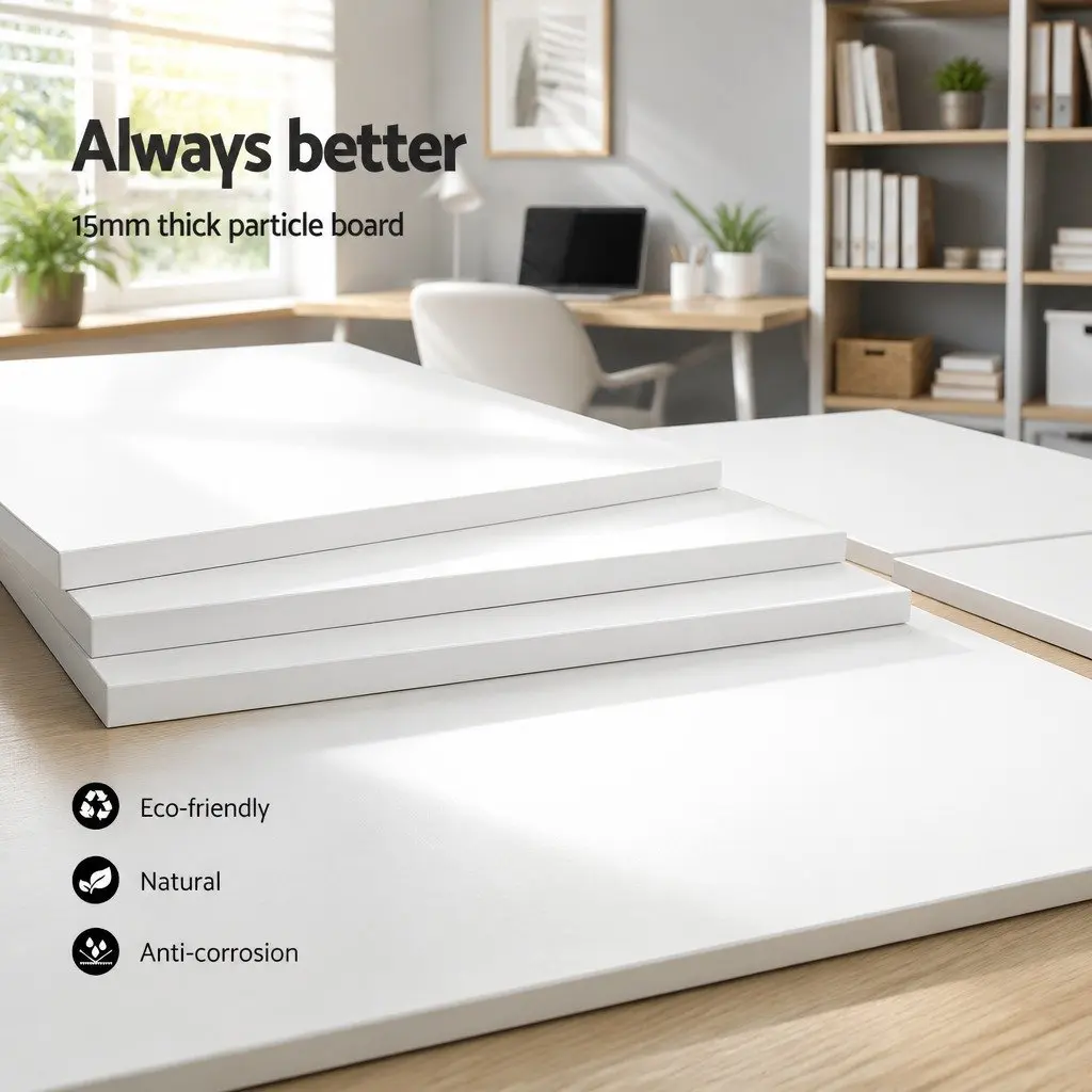 3 Piece Cube Bookshelf Particle Board Adjustable Shelves White 48 x 24 x 60cm