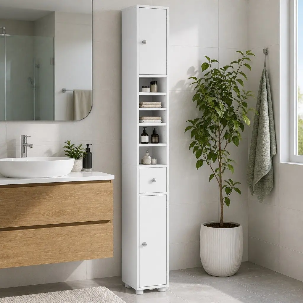 180cm Tall Bathroom Cabinet for Home Organization