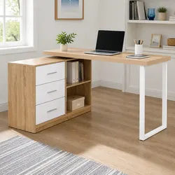 Functional L-Shape Desk for Any Home Office Setup