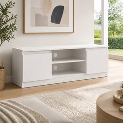 Versatile 120cm White TV Cabinet for Your Home Setup
