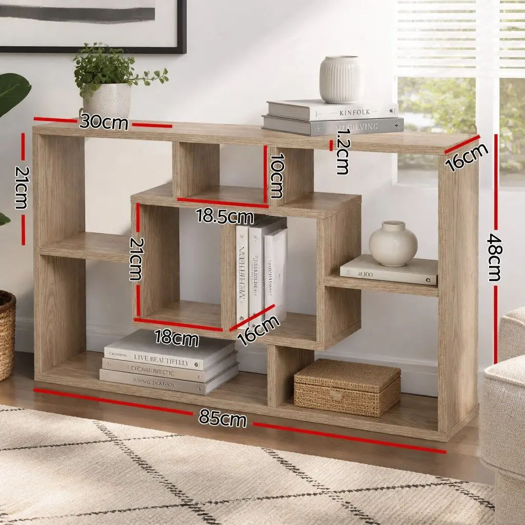 Floating Wall Shelf Display Unit Particle Board Melamine 85cm Wood