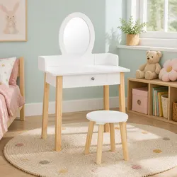Functional Kids Dressing Table and Chair Set