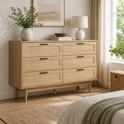 Practical 6 Drawer Lowboy for Organized Living