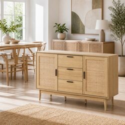 Versatile Rattan Sideboard for Every Home Setting