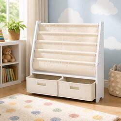 Functional 4-Tier Kids Bookshelf for Home Use