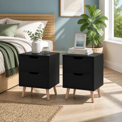 Practical Nightstand with 2 Drawers for Bedroom Use