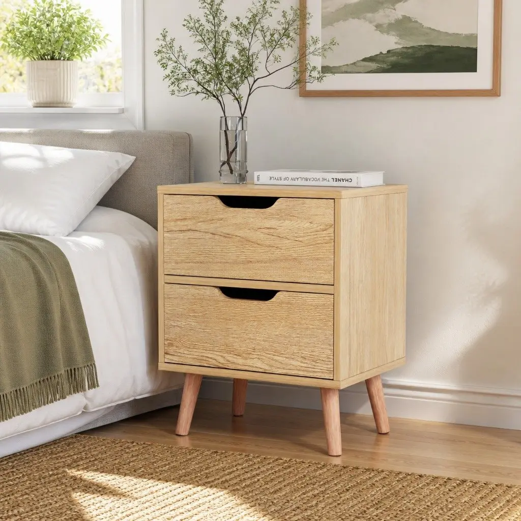 Nightstand with Two Drawers for Organizing