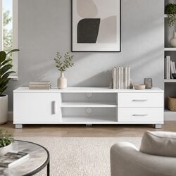 Practical 120cm White TV Cabinet for Everyday Use