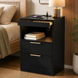 Practical Nightstand for Everyday Use with Charging Options