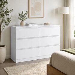 Versatile 6 Drawer Chest: Perfect for Any Room