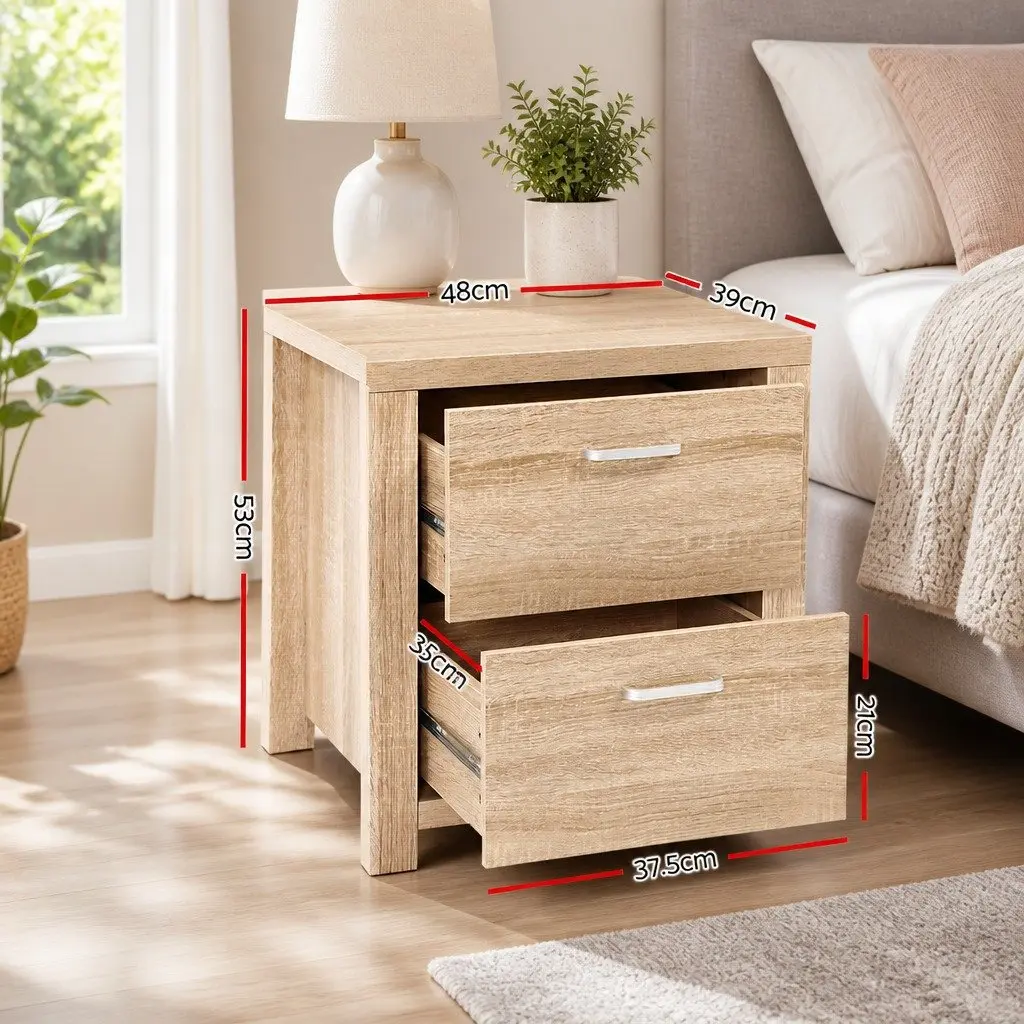 Nightstand with Two Spacious Drawers