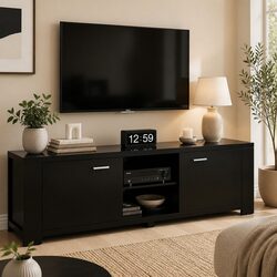 Practical Black Entertainment Unit for Your Home