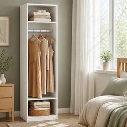 Practical White Wardrobe Closet for Everyday Use