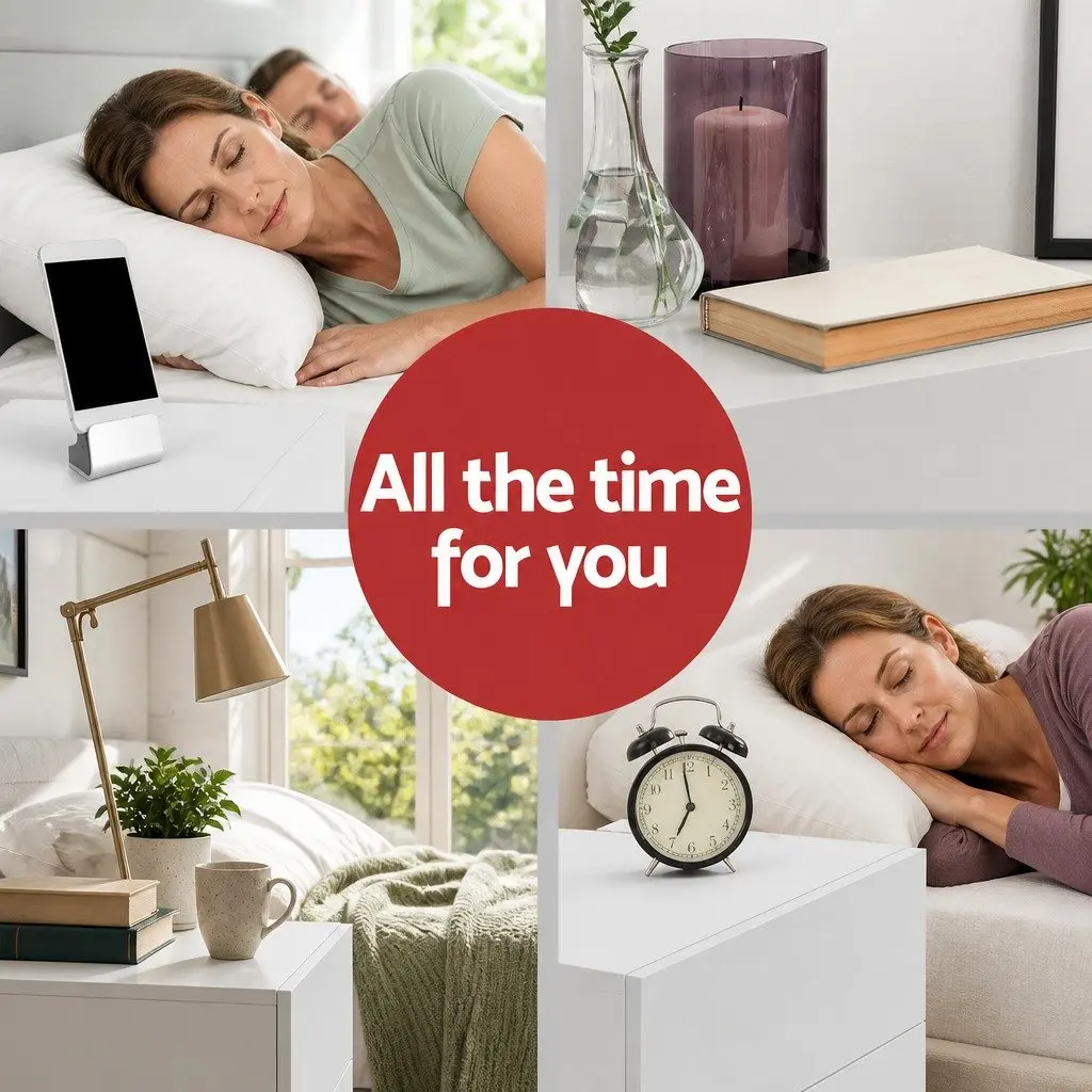 Bedside Table Particle Board with Melamine 45cm x 35cm x 52cm White