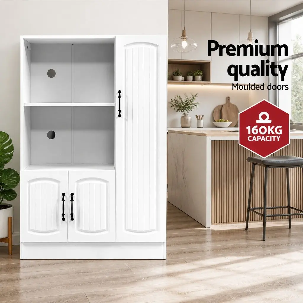 Buffet Sideboard Cabinet Particle Board Melamine 80cm White
