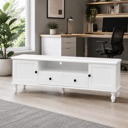 Functional White TV Entertainment Unit for Your Home