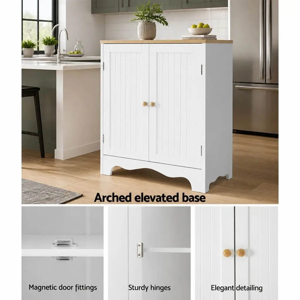 Tall Cupboard Storage Cabinet E1 MDF White 60cm x 30cm x 183cm