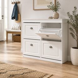 Functional White 4-Tier Shoe Rack for Every Home