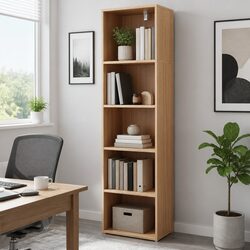 Versatile 5-Tier Bookshelf Ideal for Any Room