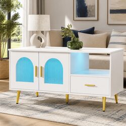 Functional LED Coffee Table with Drawer for Your Home