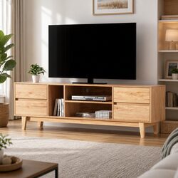 Practical 180cm Entertainment Unit with Storage Solutions