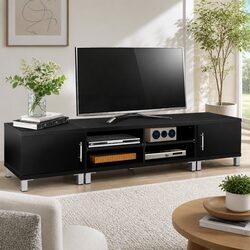 Practical Black TV Cabinet for Home Entertainment Needs
