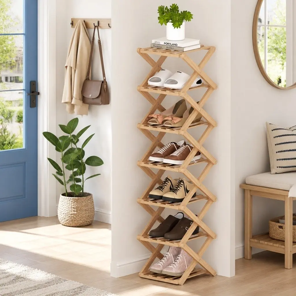 7-Tier Shoe Rack for Entryways and More
