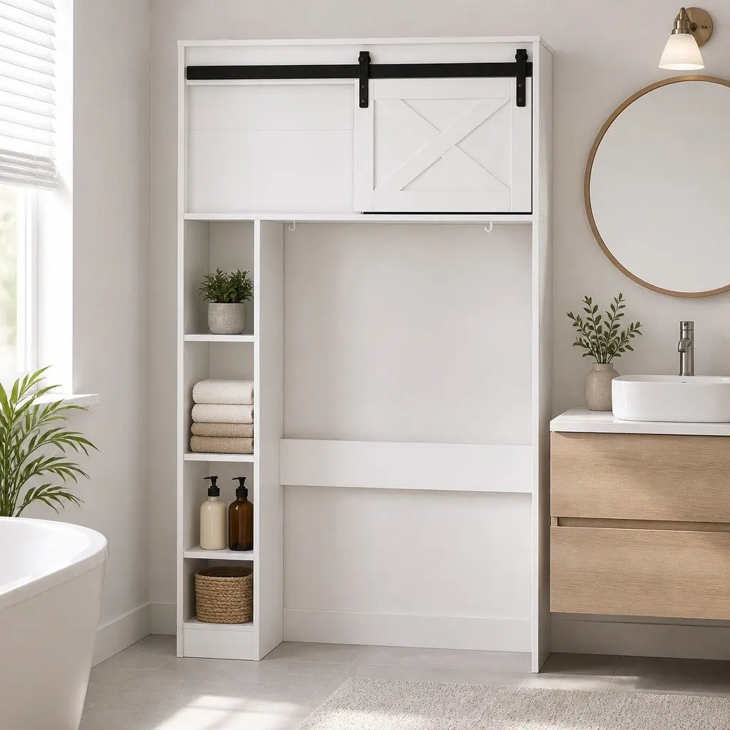 Storage Cabinet for Bathroom and Laundry Spaces