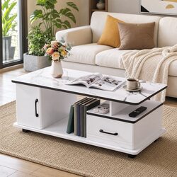 White Marble Coffee Table - Perfect Addition for Any Room
