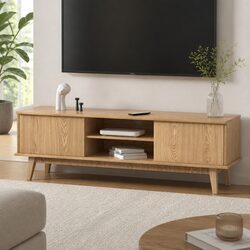 TV Cabinet Entertainment Unit Storage Shelves Stand 140CM Modern Living Room