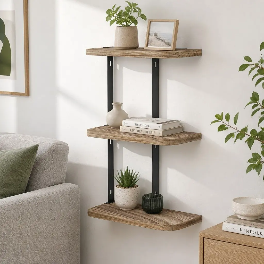 3-Tier Floating Shelf for Various Spaces