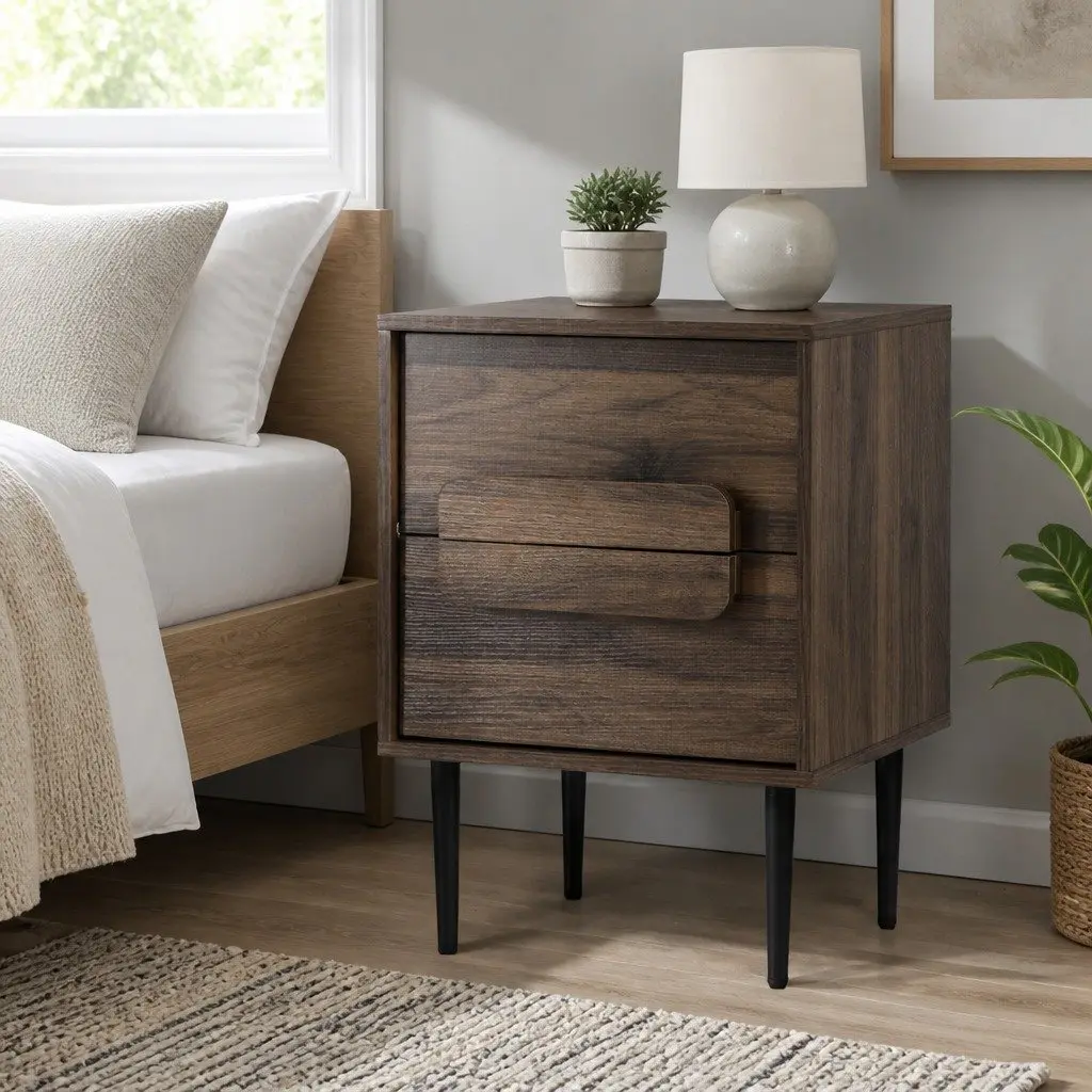Nightstand with Storage for Bedroom Use