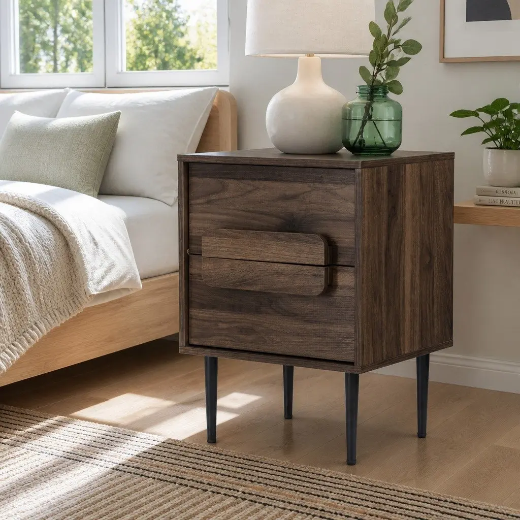 Nightstand with Storage for Bedroom Use