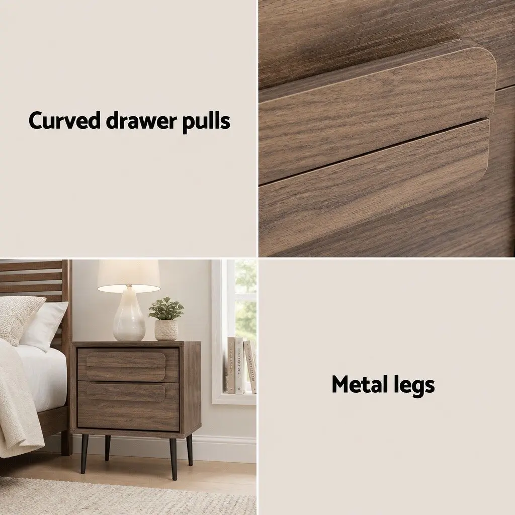 Nightstand with Storage for Bedroom Use