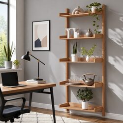 Functional 5-Tier Open Shelf for Living Room or Bedroom
